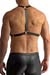 MANSTORE Black Harness M2413 Schwarz Leder Optik